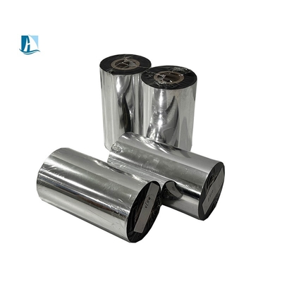 Cinturón de resina de cera 30 mm * 450 m Transferencia térmica de cabeza plana TTO cerca del borde para la impresora de etiquetas