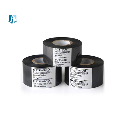 SCF900 LC1 FC3 Impresora de cinta de estampado en caliente Suministros de 25 mm * 100 m Folieta de codificación de fecha de color