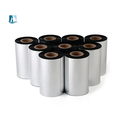 Película de papel de resina de cera de la cinta de la impresora de lápiz con transferencia térmica y rollo de tinta metálica