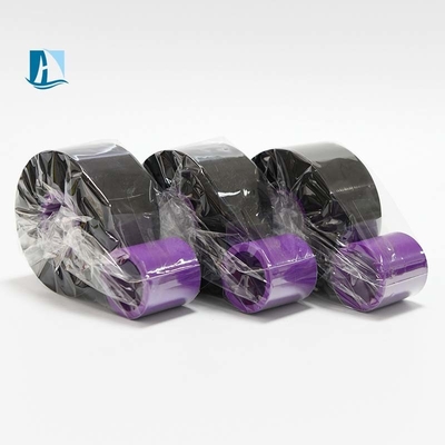 Banda de código de barras de transferencia térmica de resina de cera de tamaño personalizado para aplicaciones de temperatura