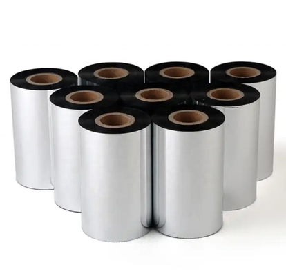 12 mm de ancho de transferencia térmica de cera de carbono negro cinta de impresora adecuada para la impresora