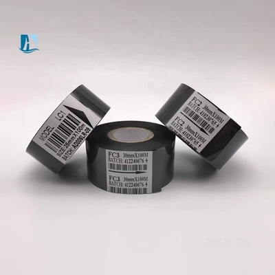 Cinturón de impresión de escritura a mano redonda de 30 mm de ancho 100 M de longitud para el estampado en caliente de la fecha de codificación