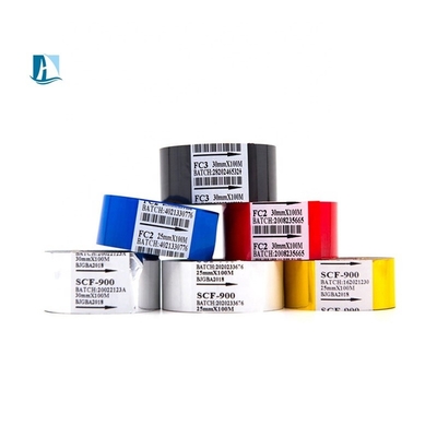 Color 30mm * 100m Datos de codificación de papel negro cinta de sello caliente para la máquina codificadora