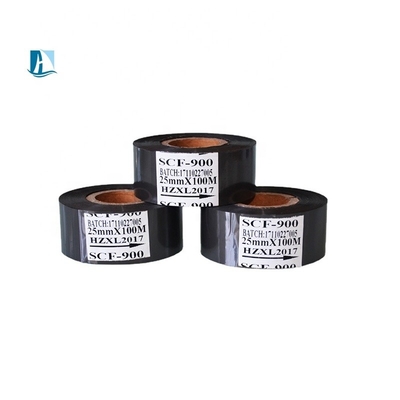 Color 30mm * 100m Datos de codificación de papel negro cinta de sello caliente para la máquina codificadora