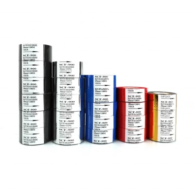 25mm*100m papel de estampado en caliente rojo para la impresora de fecha cinta de código de barras FC3 SCF900 máquina de código