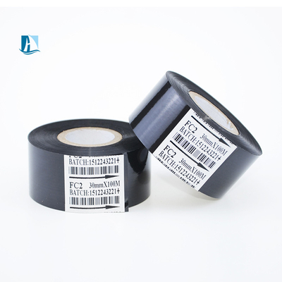 30mm Fabricantes Estampado de fecha negra Impresión de código de lote cinta de sello caliente para impresora