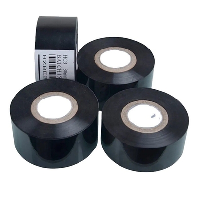 Cinturón de impresión de bolsas de plástico de 30 mm*100 m con fecha de estampado negro
