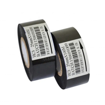 30*100m Cinta de sello caliente de color negro para impresora de código Equipo aplicable Máquina de escribir