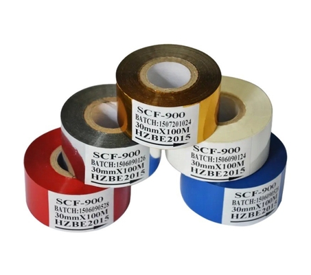 Cinturón de la impresora 12 mm Ancho 30 mm x 100 m Rollo negro Compatible con el codificador de sello caliente