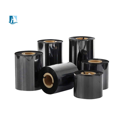 110mm*300m Resina de cera cinta de tinta de transferencia térmica negra para una impresora de color de velocidad de codificación rápida