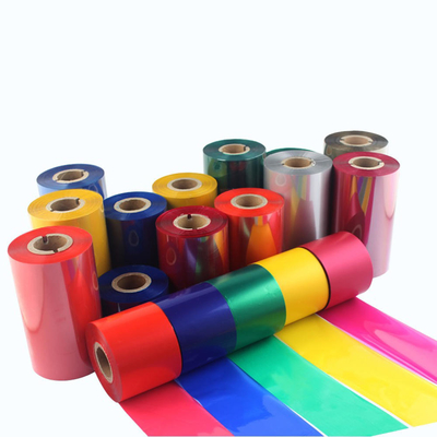 110mm*300m Resina de cera cinta de tinta de transferencia térmica negra para una impresora de color de velocidad de codificación rápida