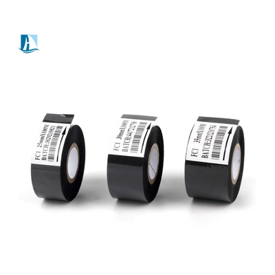 30mm 100m Black Hot Print Stamp Foil para escritura a mano redonda Velocidad de codificación 30-600/minuto