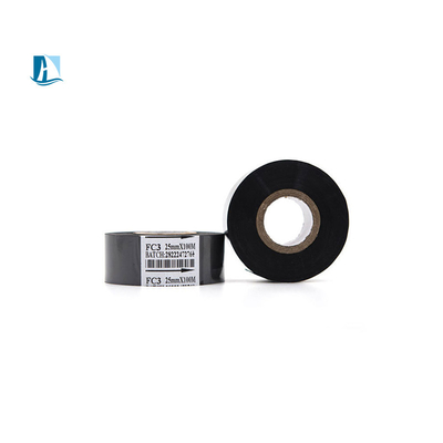 30mm 100m Black Hot Print Stamp Foil para escritura a mano redonda Velocidad de codificación 30-600/minuto