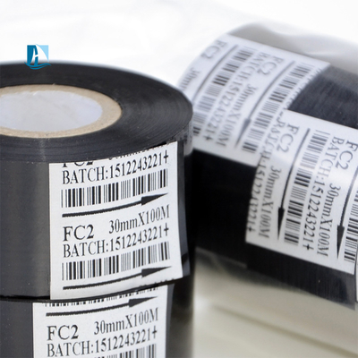 30mm 100m Black Hot Print Stamp Foil para escritura a mano redonda Velocidad de codificación 30-600/minuto