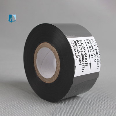30mm 100m Black Hot Print Stamp Foil para escritura a mano redonda Velocidad de codificación 30-600/minuto