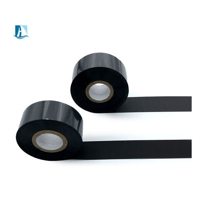 Cinturón de tinta de transferencia térmica LC1 de plástico negro de 30 mm * 100 m para impresión de fecha y lotes