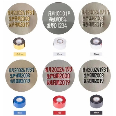 25mm 30mm 122m Máquina de impresión por lotes de vencimiento Código de fecha con compatibilidad de letras de latón