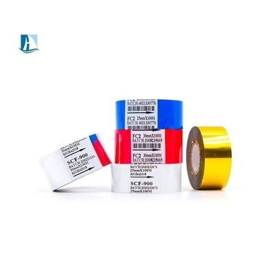 Número de lote y etiquetas de texto necesarias en el interior de la cinta de estampado en caliente Tinta para codificación de fecha 30 mm * 100m