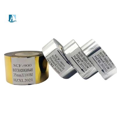 30MM*100M cinta de sello caliente de resina de cera de color compatible ideal para el embalaje de alimentos congelados