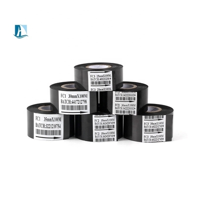 SCF900 Cinta de codificación de papel de estampado en caliente negro 30*100 para la máquina de codificación de fecha de lote DY-8 HP241 HP241B