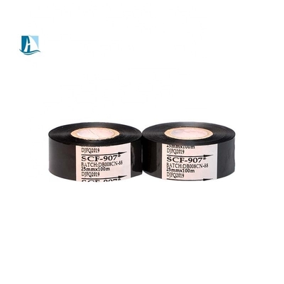 Velocidad de codificación 30-600/minuto 30 mm X 100 m Rollo de cinta de codificación negra para cinta de sello caliente SCF900 en la máquina de embalaje