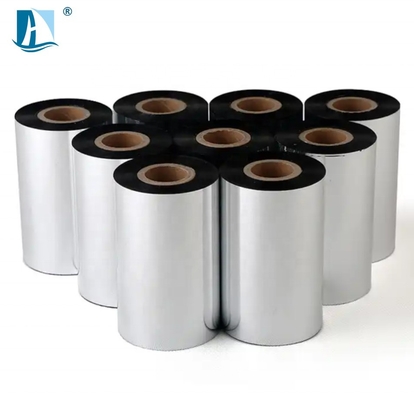 Cinturón de estampado en caliente de plata PET de 24 mm LC1 50 mm * 100 m para la fecha de impresión y la película de embalaje