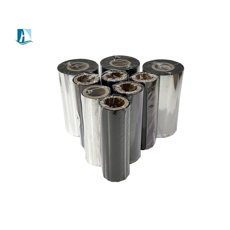 Cinturón de resina de cera 30 mm * 450 m Transferencia térmica de cabeza plana TTO cerca del borde para la impresora de etiquetas