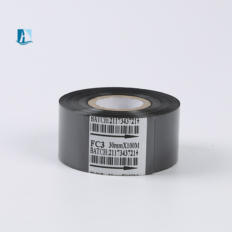 30mm * 100m LC1 cinta de tinta de transferencia térmica negra para impresora fecha material plástico de lote