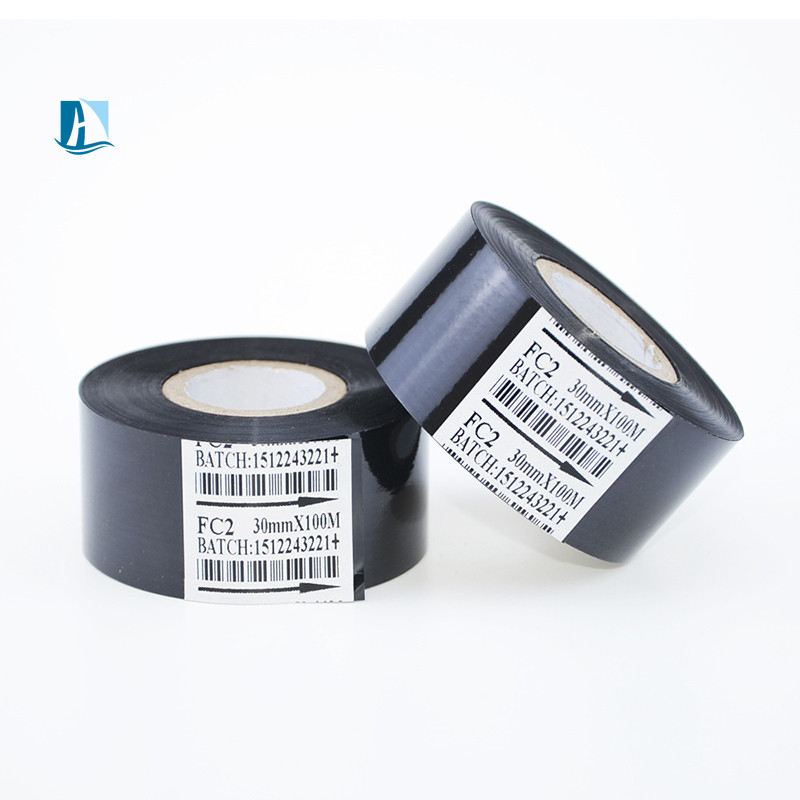 30mm Fabricantes Estampado de fecha negra Impresión de código de lote cinta de sello caliente para impresora