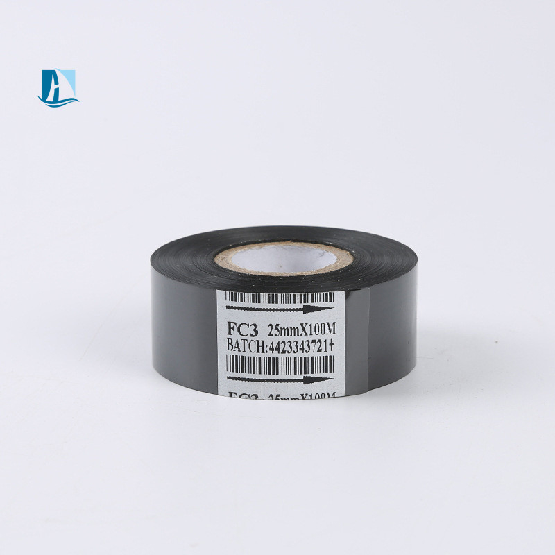 Cinturón de impresión de bolsas de plástico de 30 mm*100 m con fecha de estampado negro