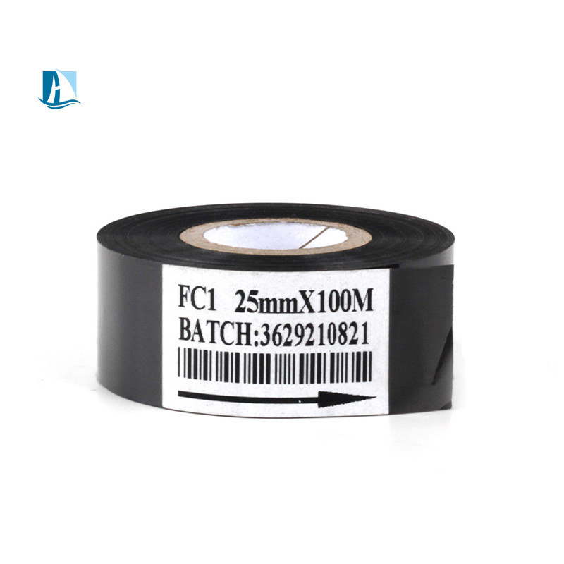 30mm 100m Black Hot Print Stamp Foil para escritura a mano redonda Velocidad de codificación 30-600/minuto