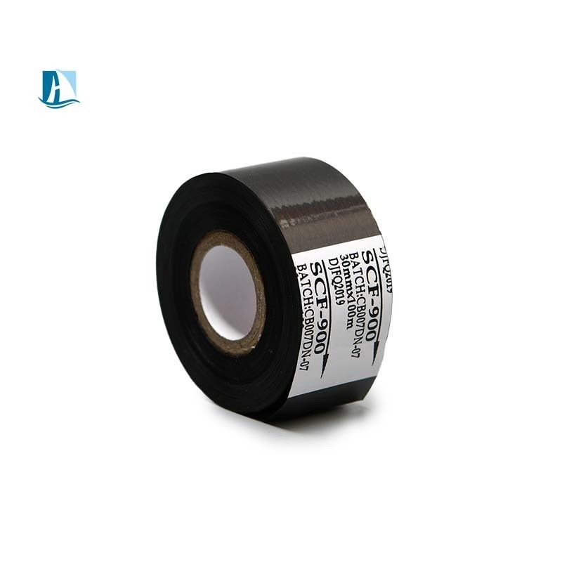 25mm*100m SCF-900 LC1 FC2 FC3 cinta de estampado en caliente cinta de codificación negra cintas para impresión de fecha de vencimiento