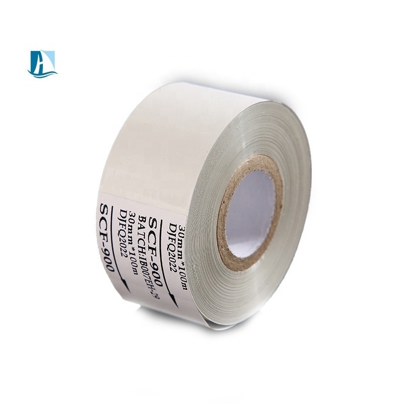 Temperatura 100C-160C Cinta de color Blanco Estampado en caliente Fuel de codificación en caliente Cinta 30mm*100m