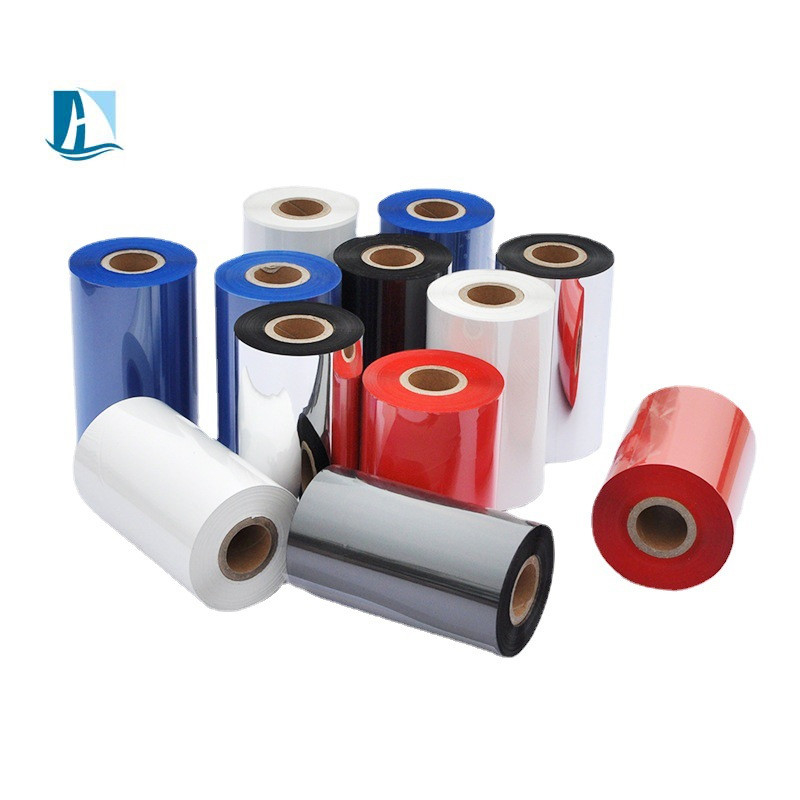 PET 50mm*100m LC1 Cinta de codificación de colores azules Cintas de satén para impresión